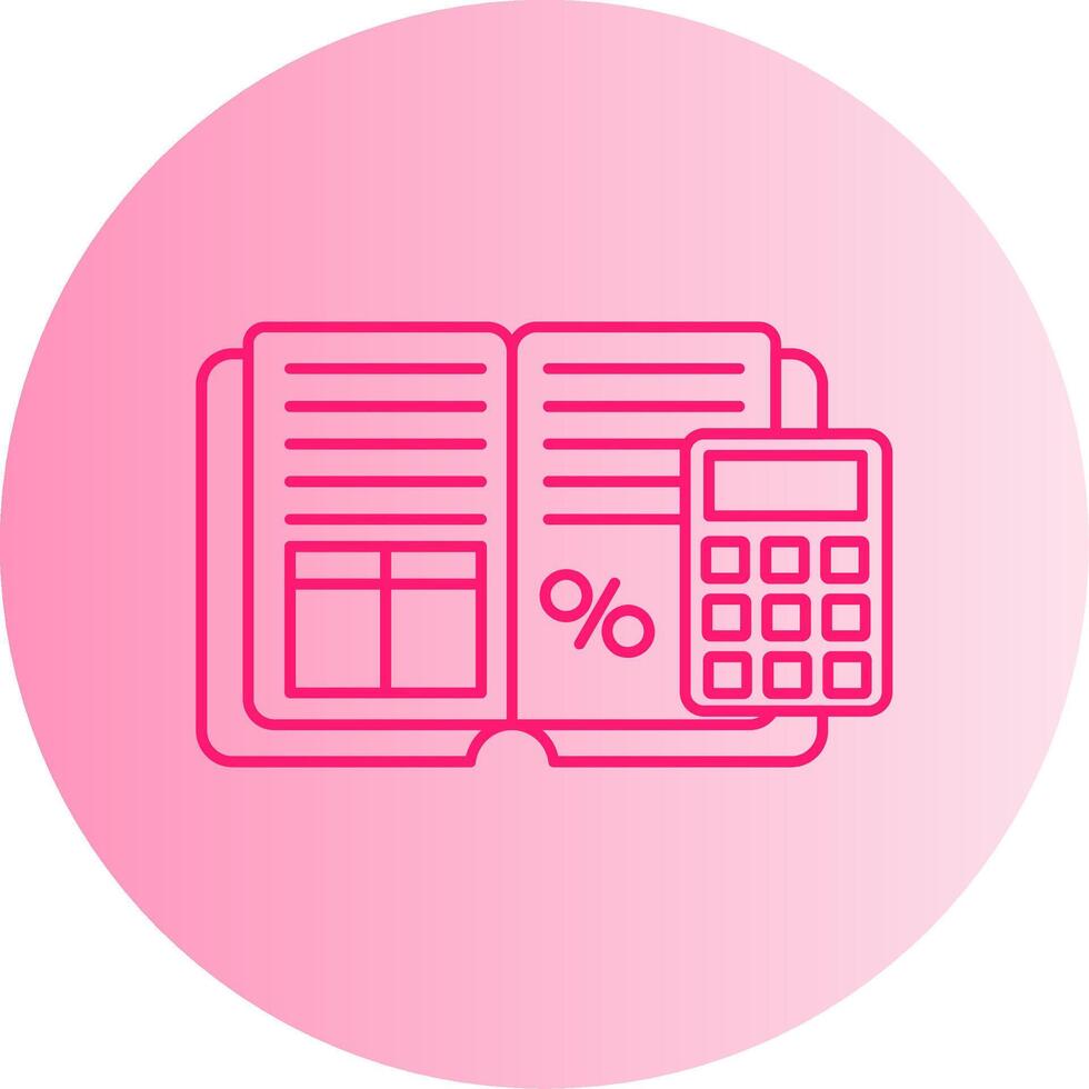 Profit Division Gradient Circle Icon vector