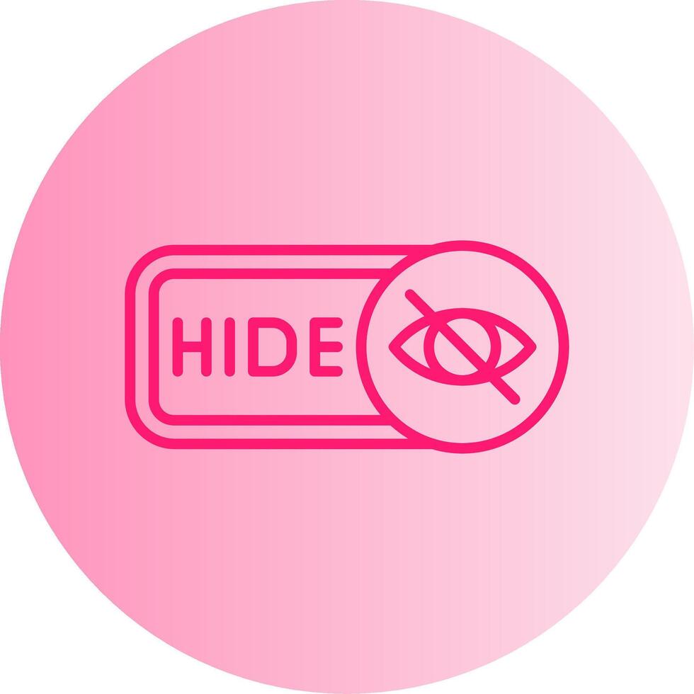Hide Gradient Circle Icon vector