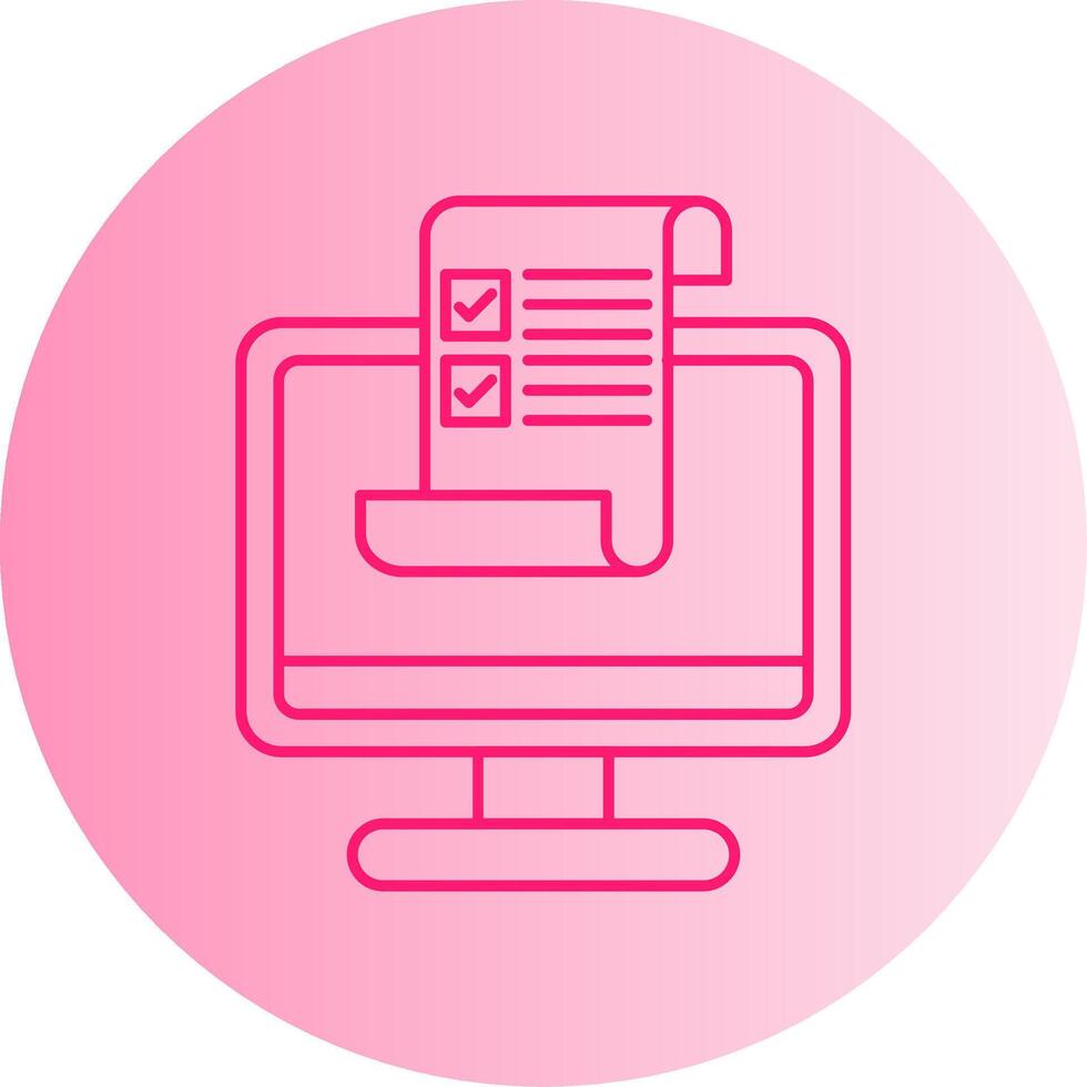 Brief Gradient Circle Icon vector