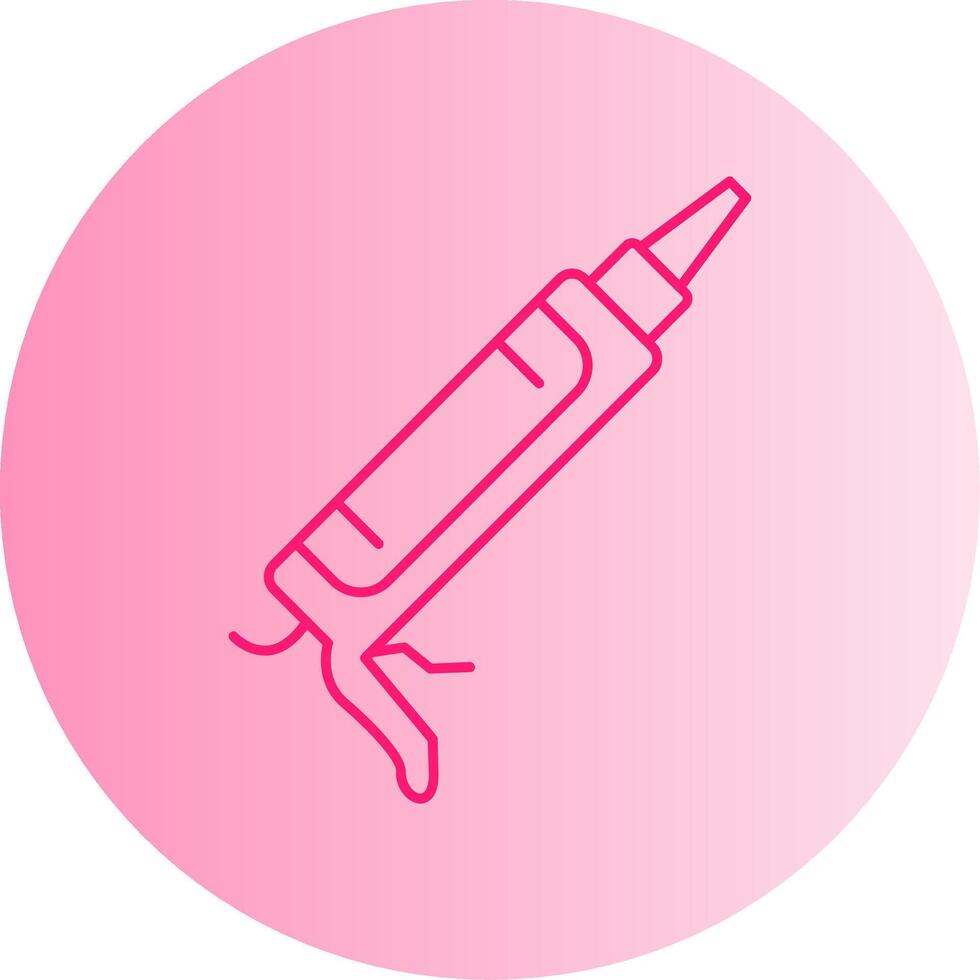Sealant Gun Gradient Circle Icon vector