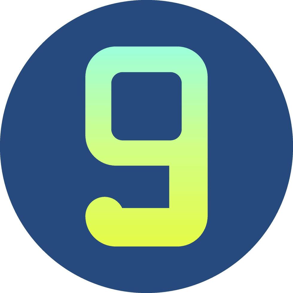 Nine Gradient Circle Icon vector