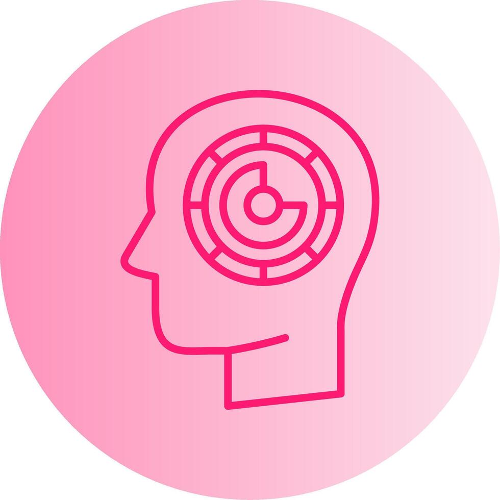 Maze Gradient Circle Icon vector