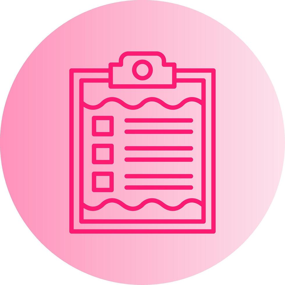 Clipboard Gradient Circle Icon vector