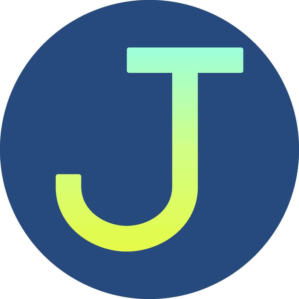 Capital J Icon vector