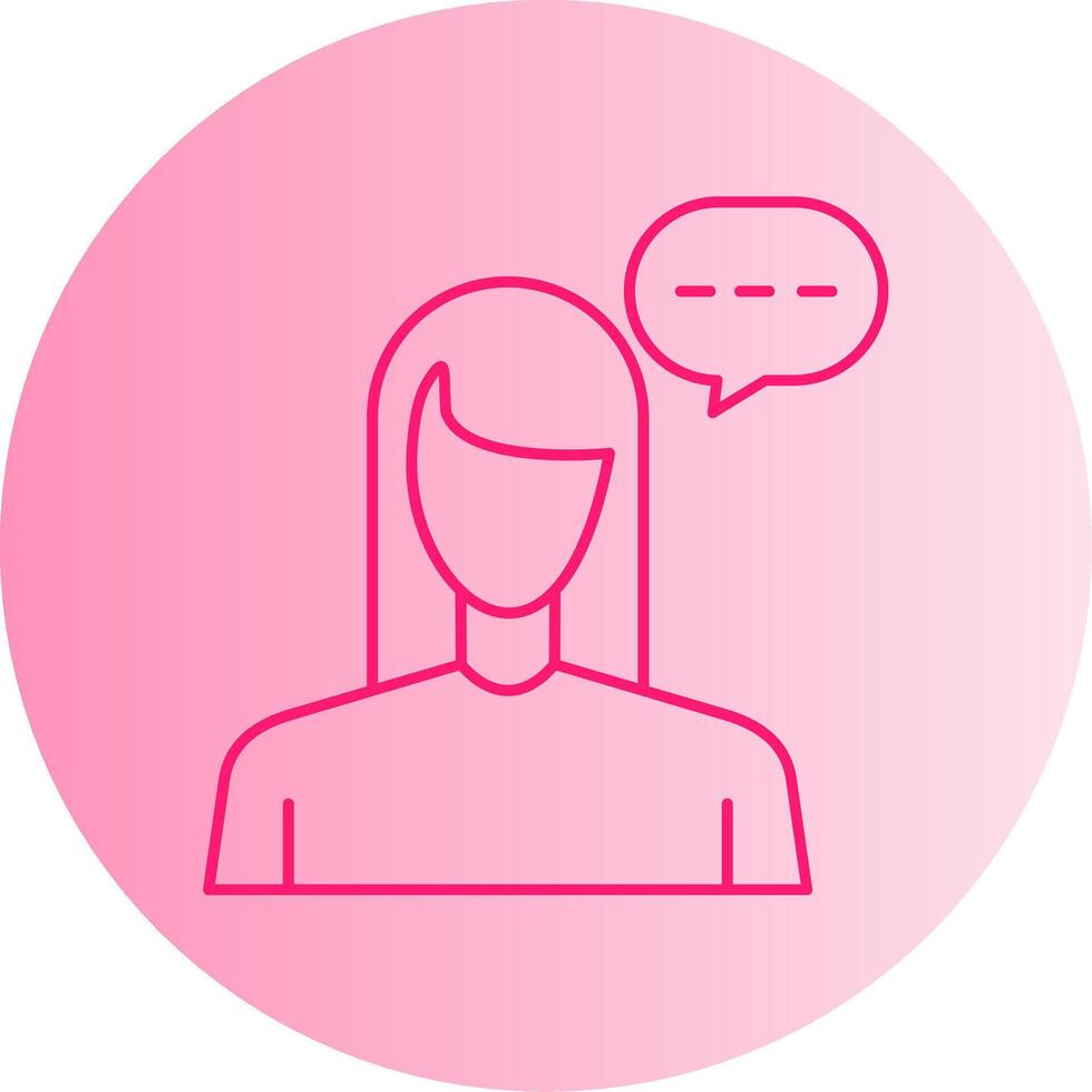 Virtual Assistant Gradient Circle Icon vector