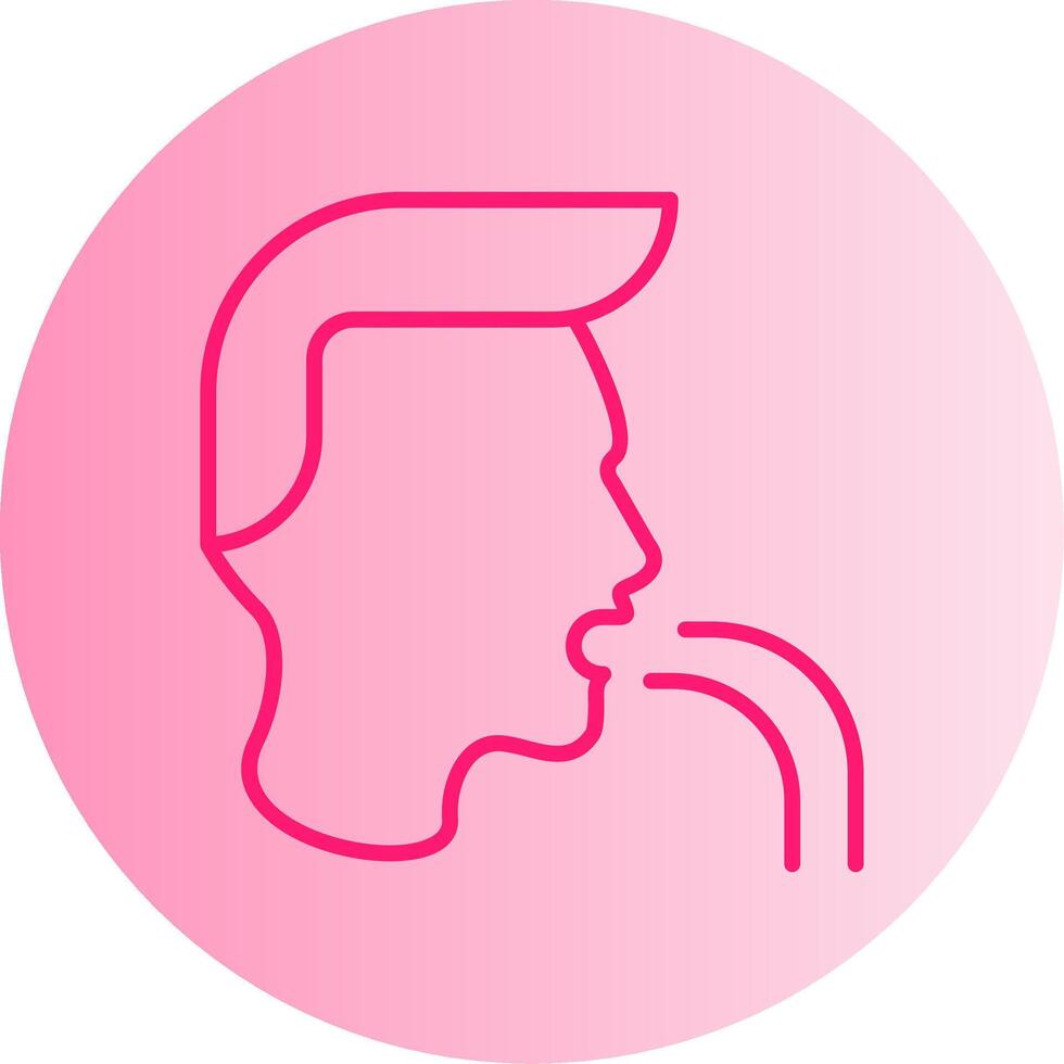 Nausea Gradient Circle Icon vector