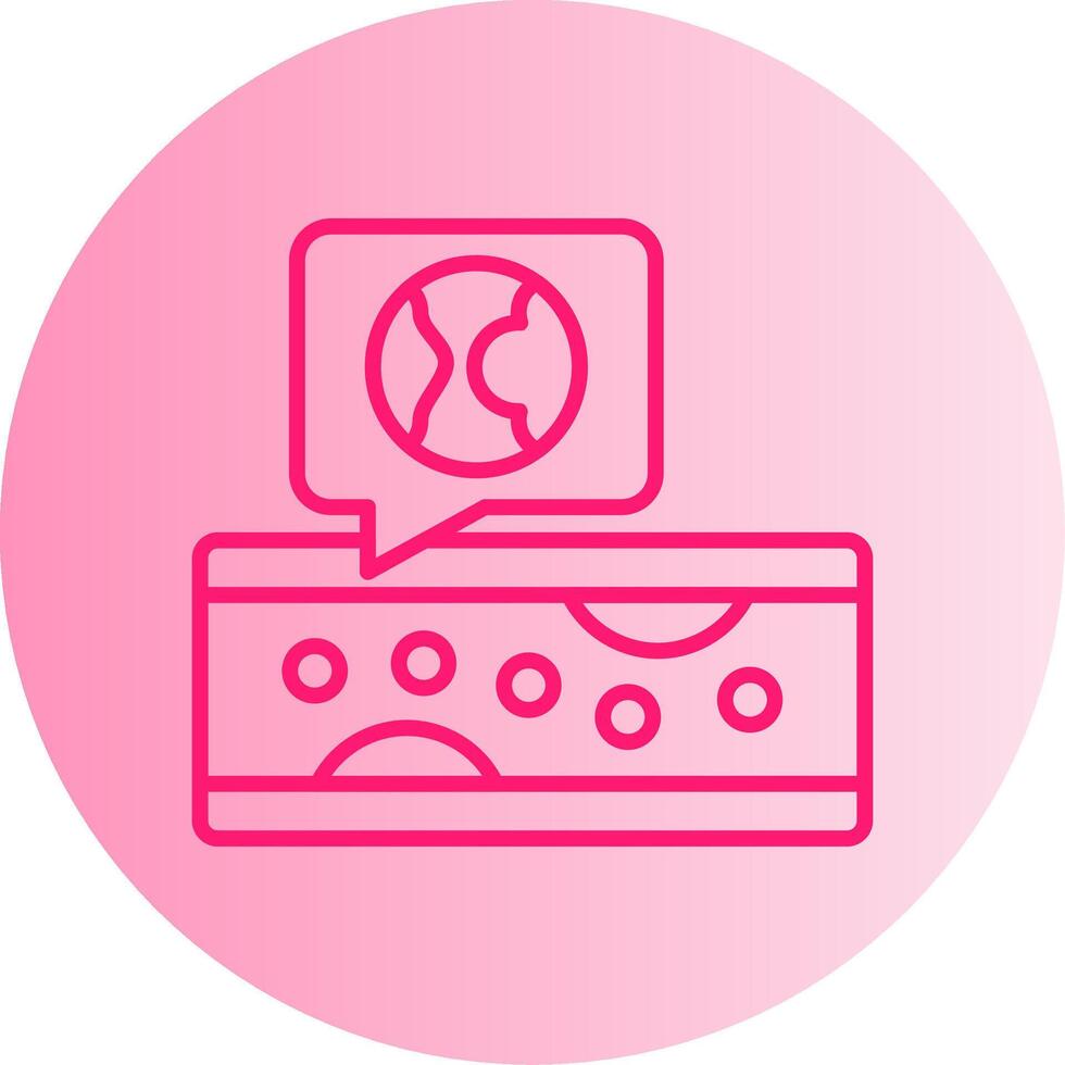 Atherosclerosis Gradient Circle Icon vector