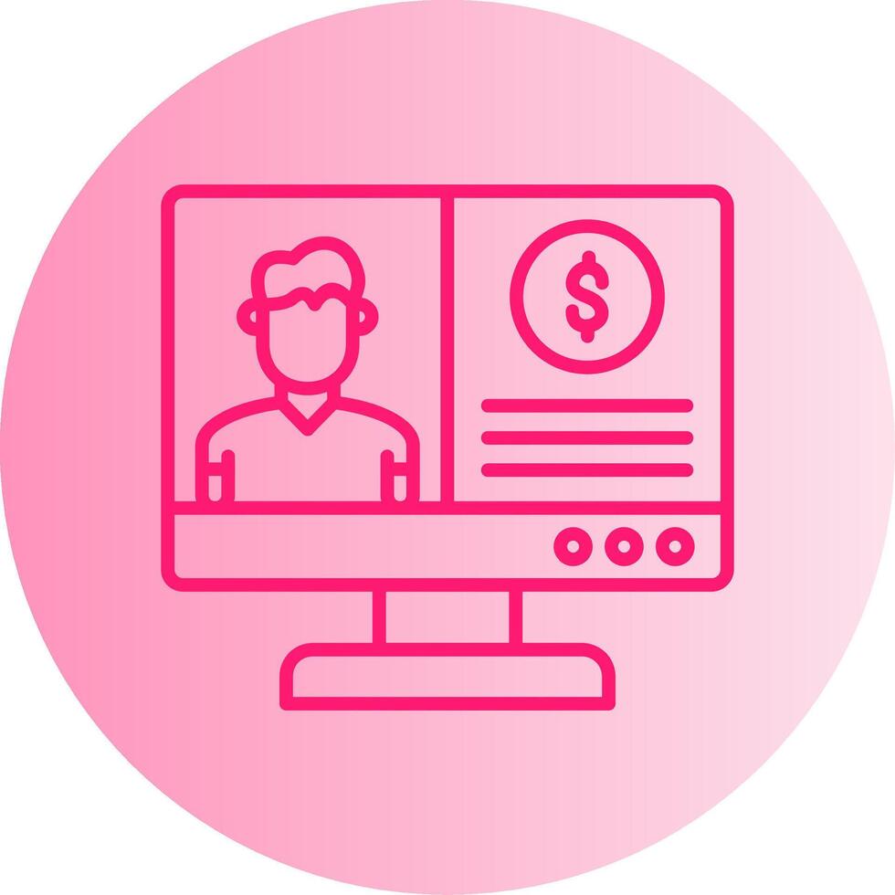 OnGradient Circle Coach Gradient Circle Icon vector