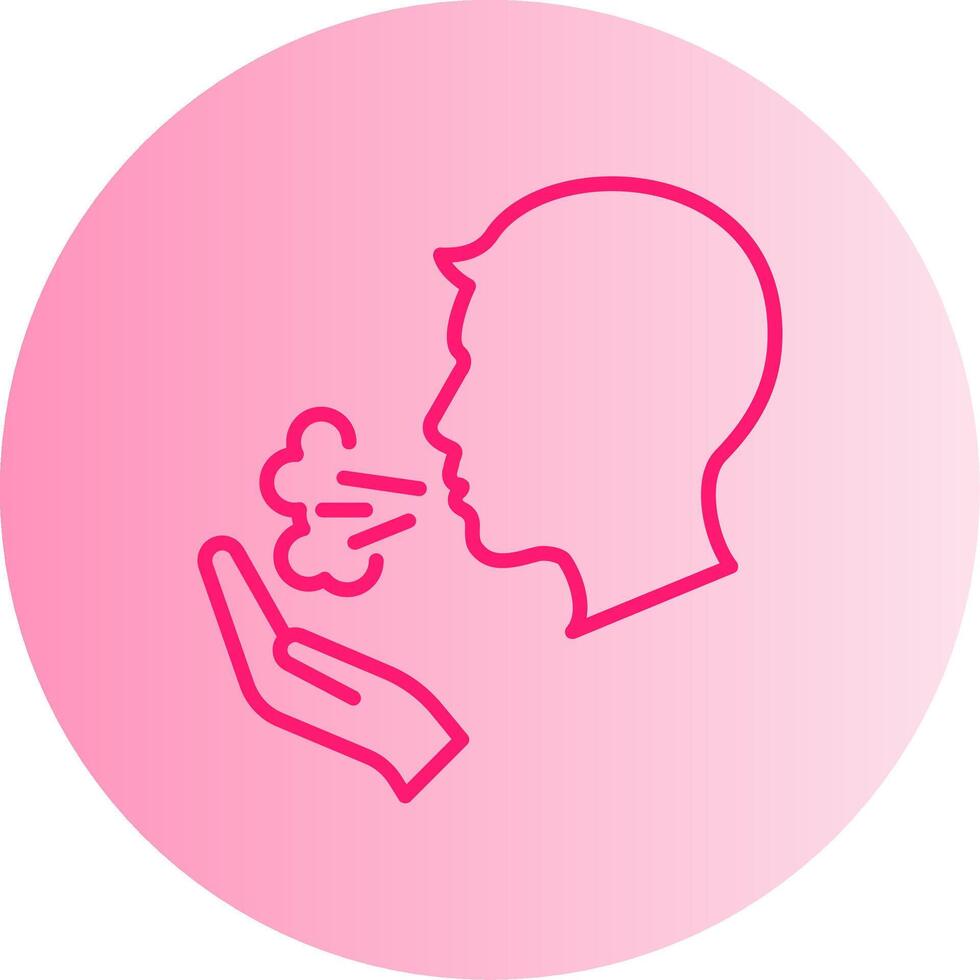 Blood Cough Gradient Circle Icon vector