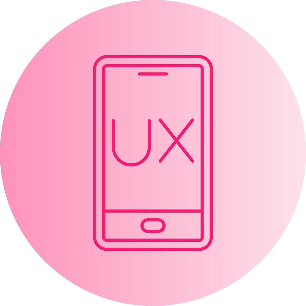 Ux Design Gradient Circle Icon vector