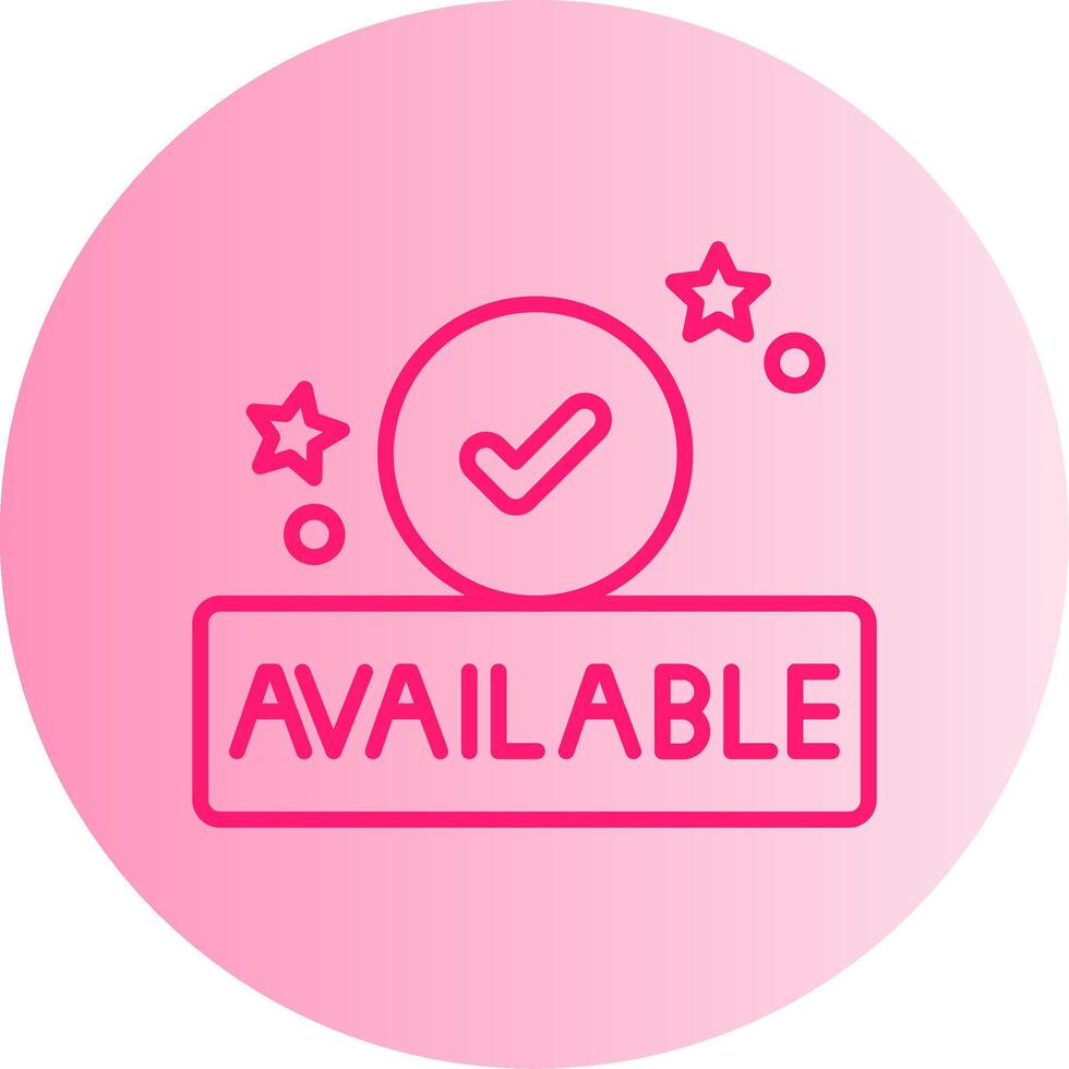 Available Gradient Circle Icon vector
