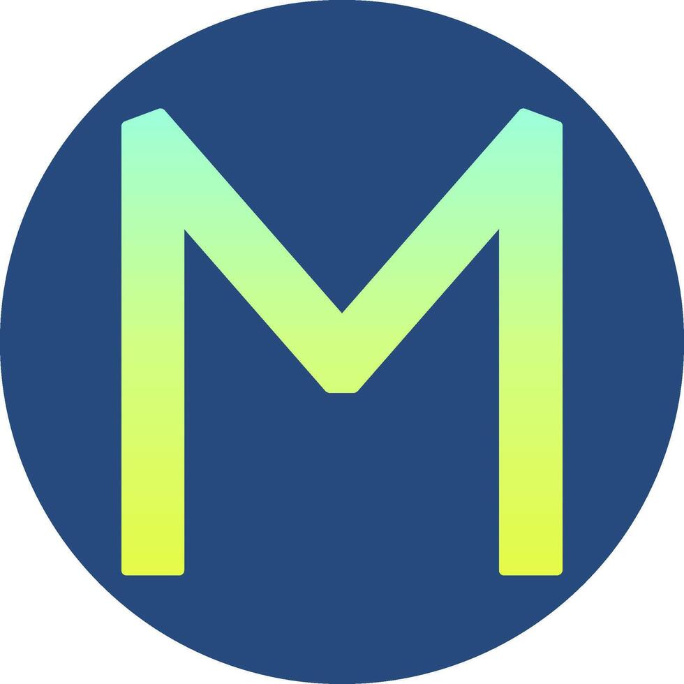Capital M Icon vector