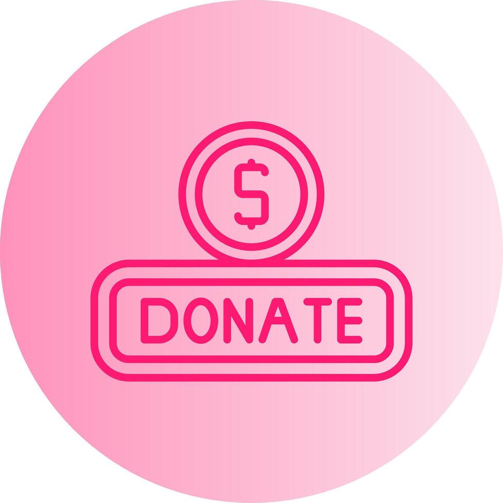 Donate Gradient Circle Icon vector