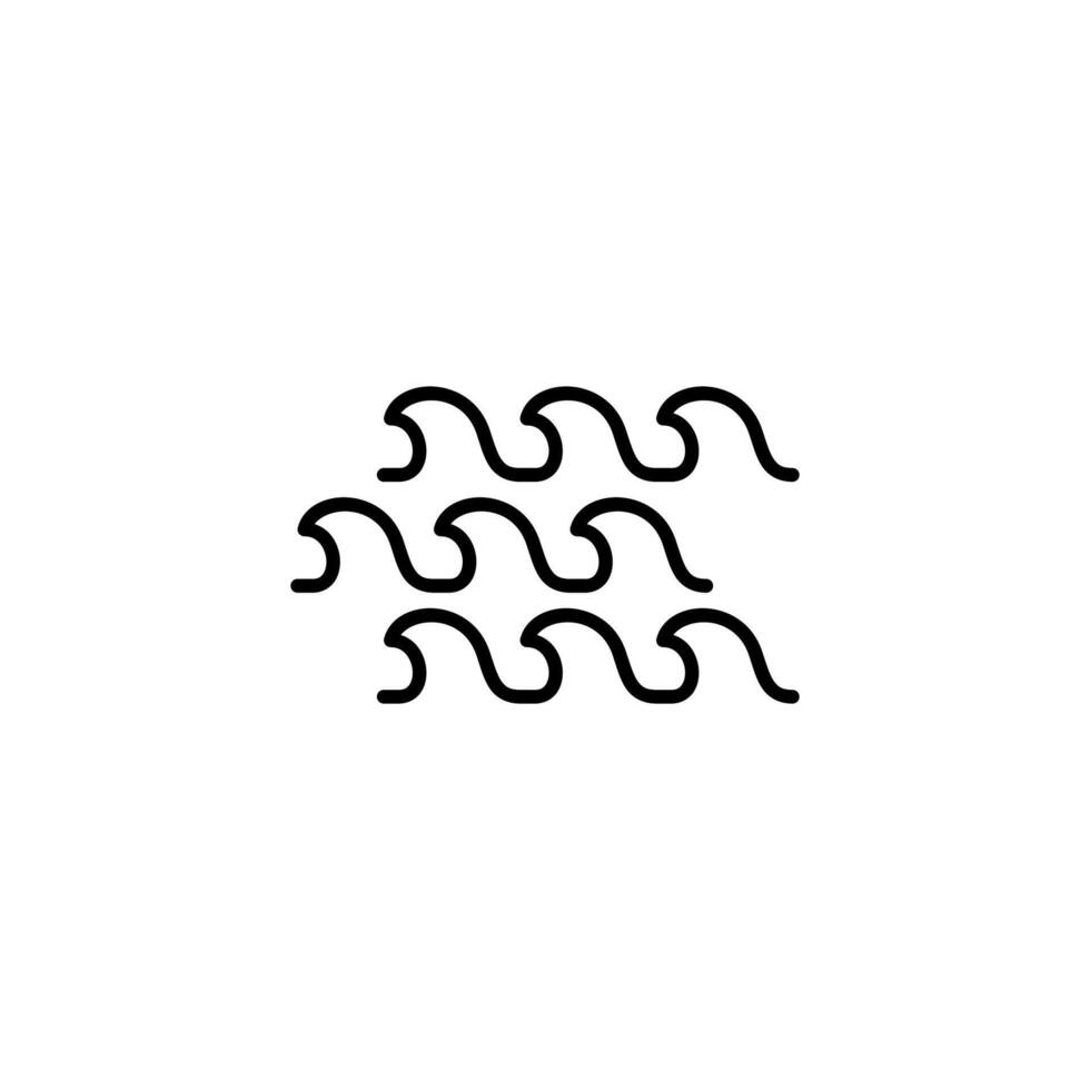 Wave icon. Water wave icon vector