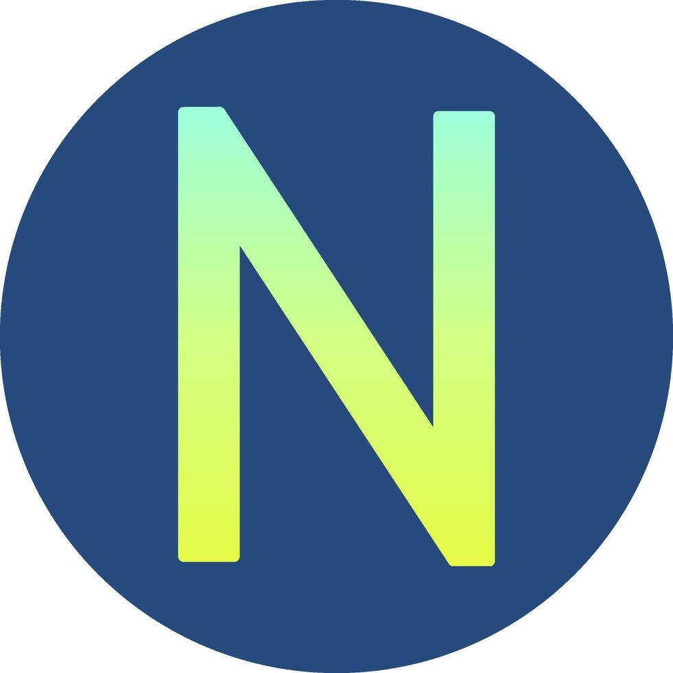 Capital N Icon vector