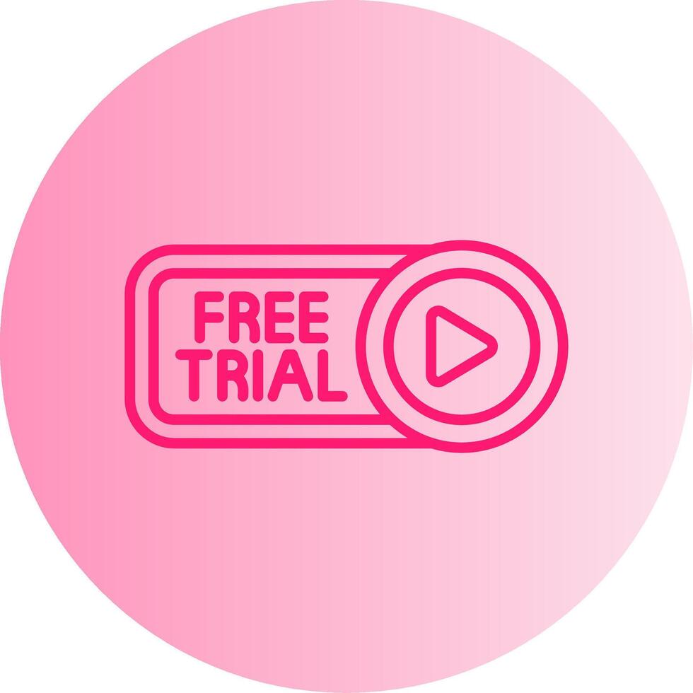 Free Trial Gradient Circle Icon vector