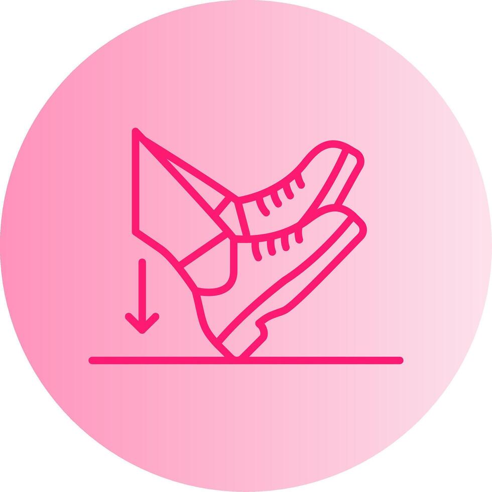 Heel Dig Gradient Circle Icon vector