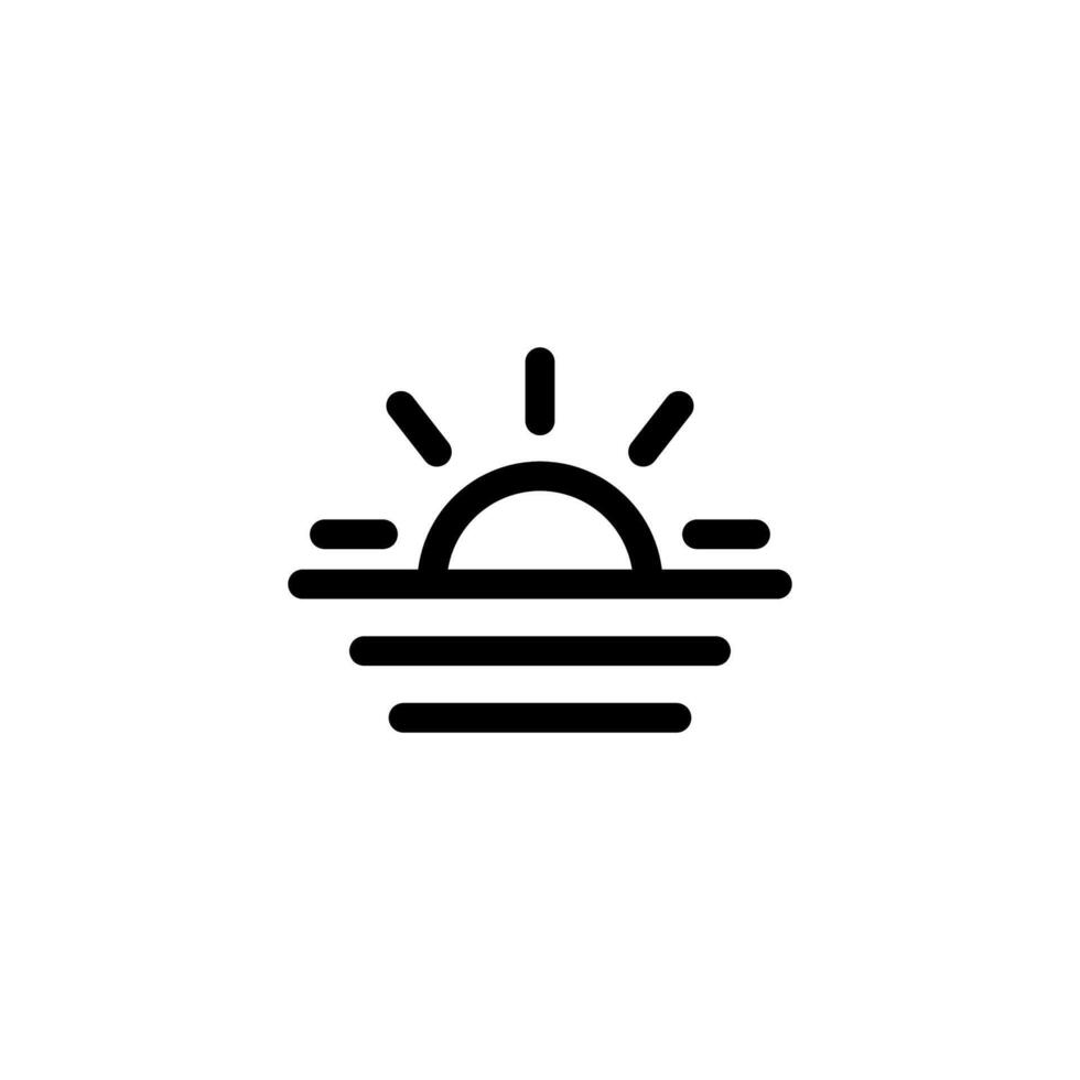Sun icon. Sunset. Sunrise. Day icon vector