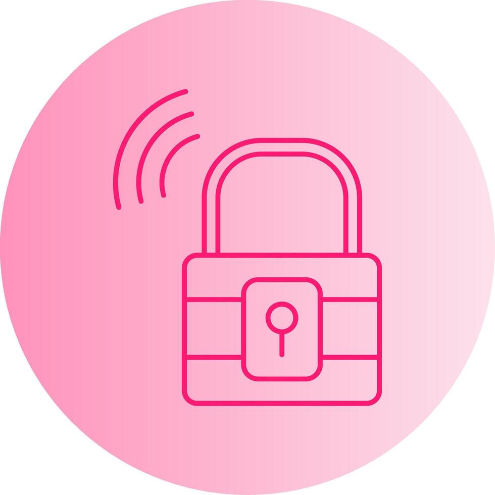 Padlock Gradient Circle Icon vector