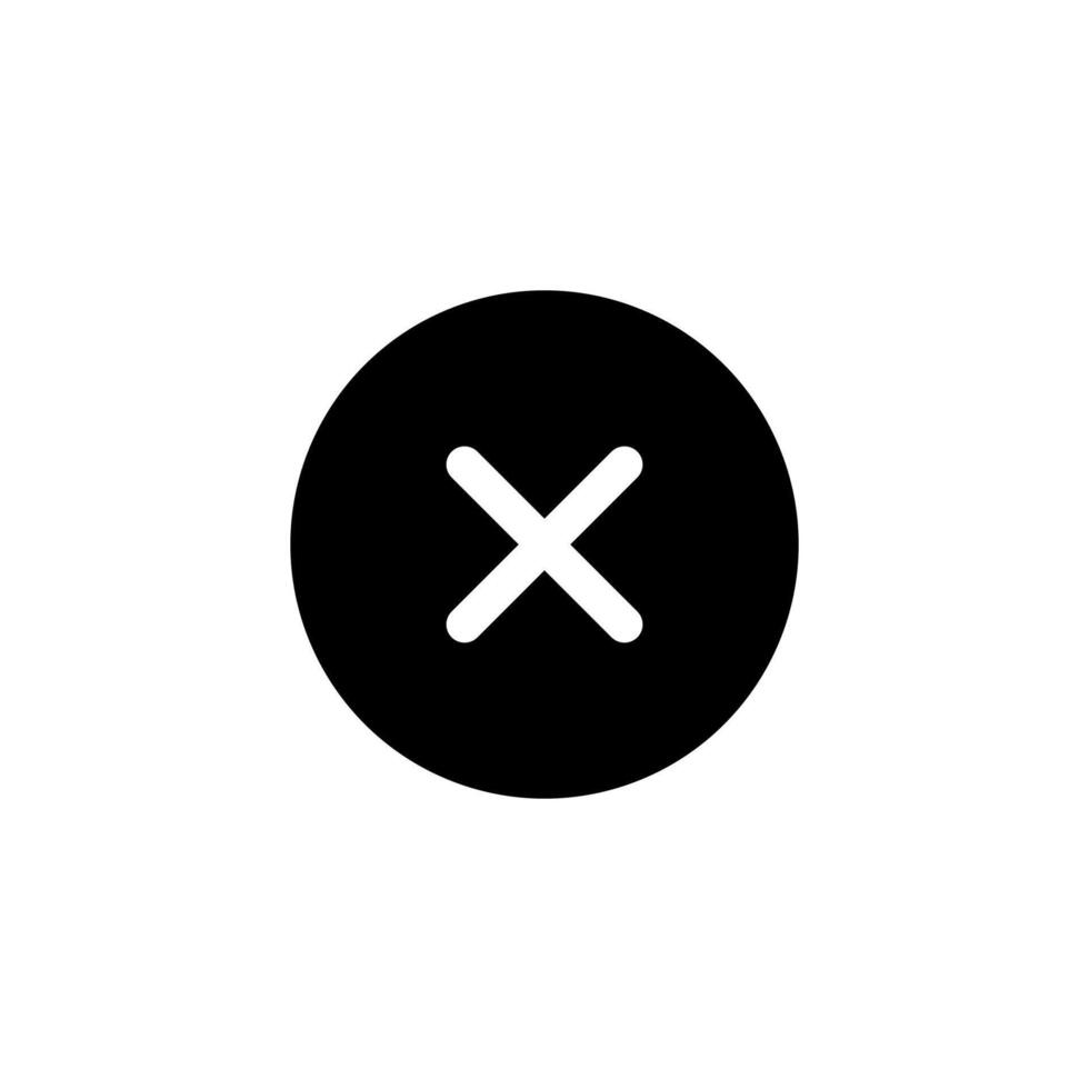 Cross icon. Cancel icon vector