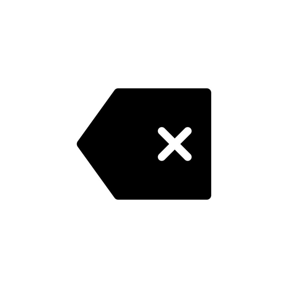 Backspace icon. Delete icon vector