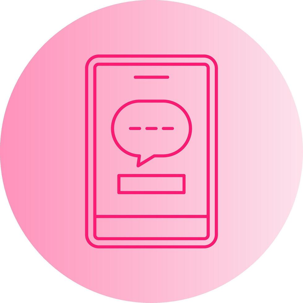 Phone Message Gradient Circle Icon vector