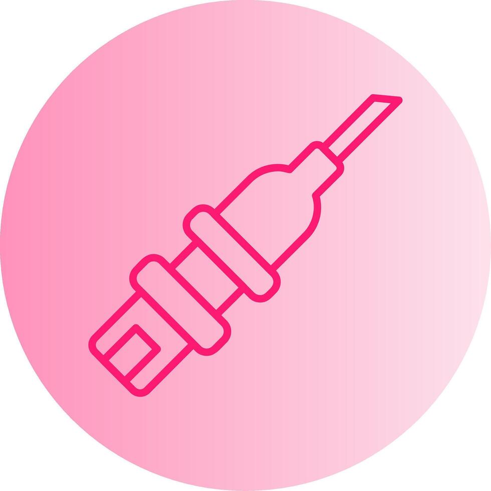 Catheterization Gradient Circle Icon vector