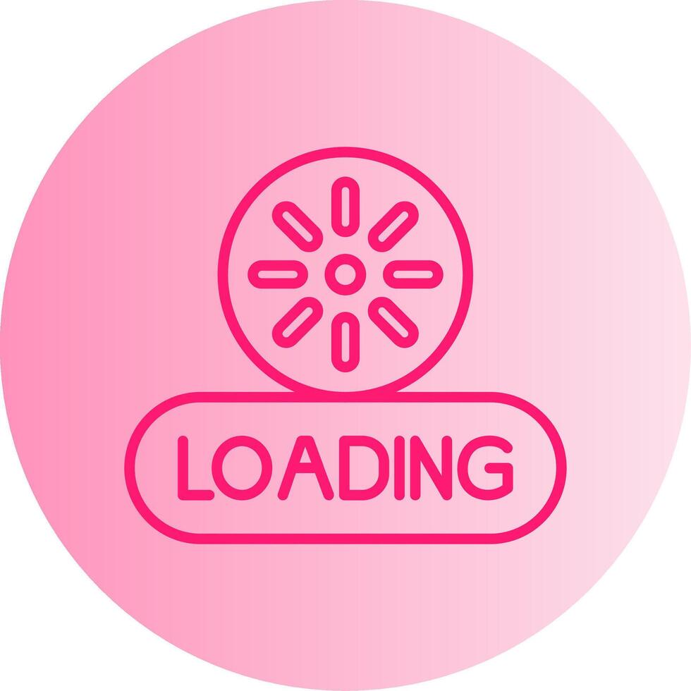 Loading Gradient Circle Icon vector
