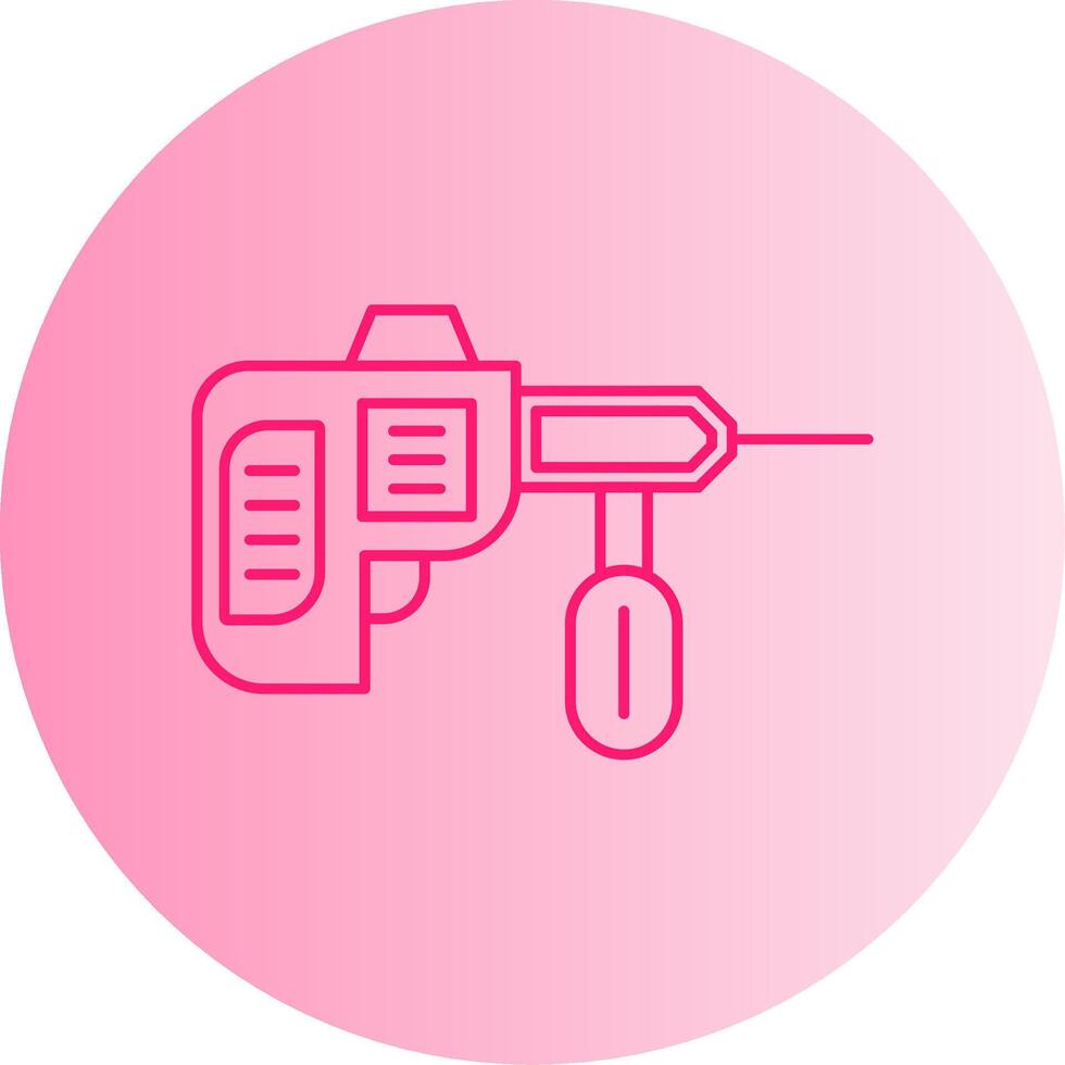 Demolition Hammer Gradient Circle Icon vector