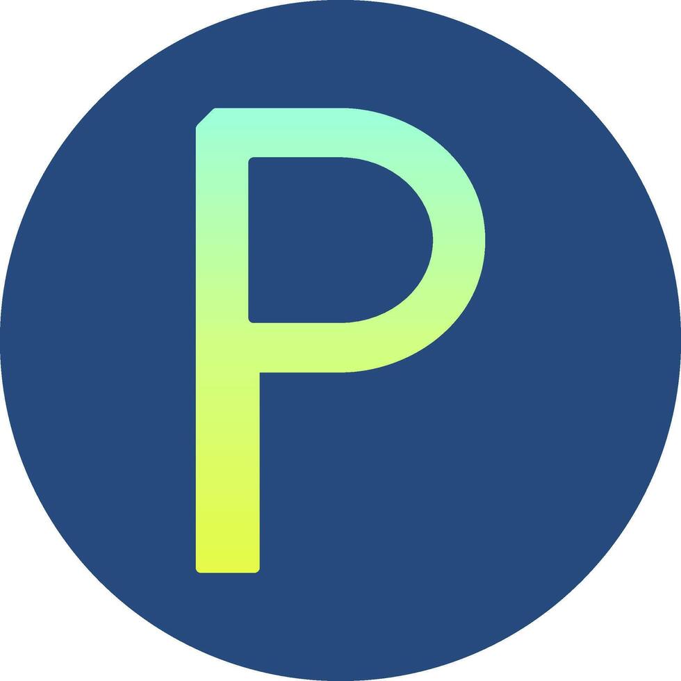 Capital P Icon vector