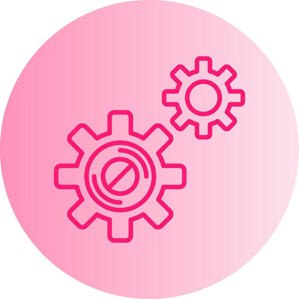 Disruption Gradient Circle Icon vector