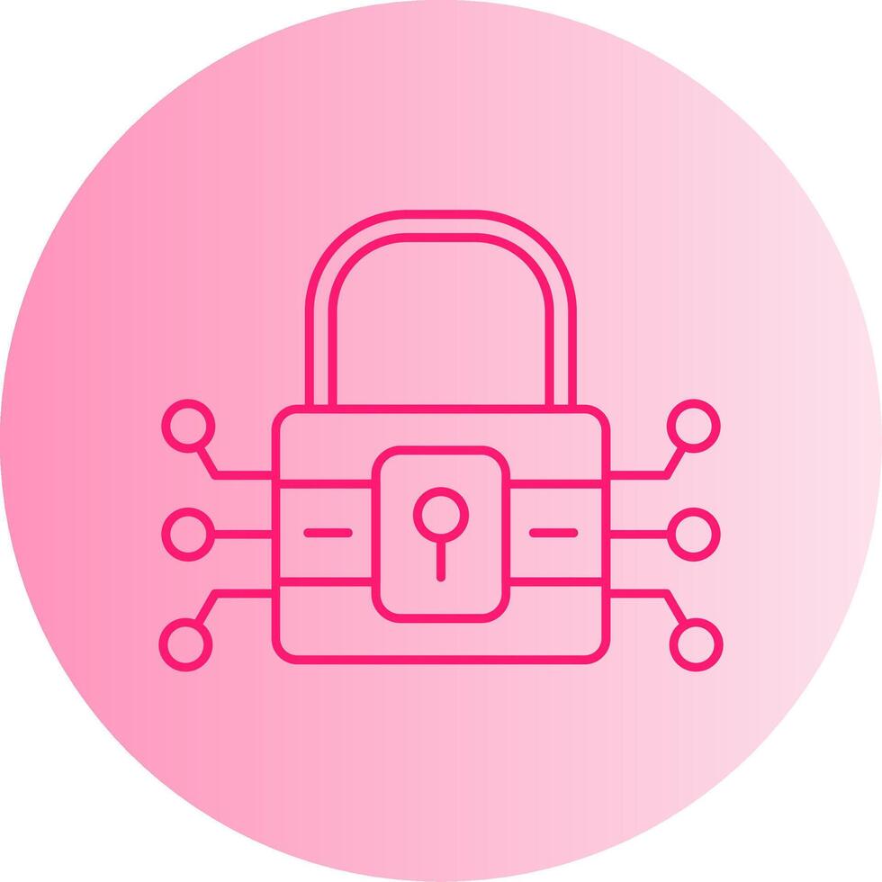 Lock Gradient Circle Icon vector