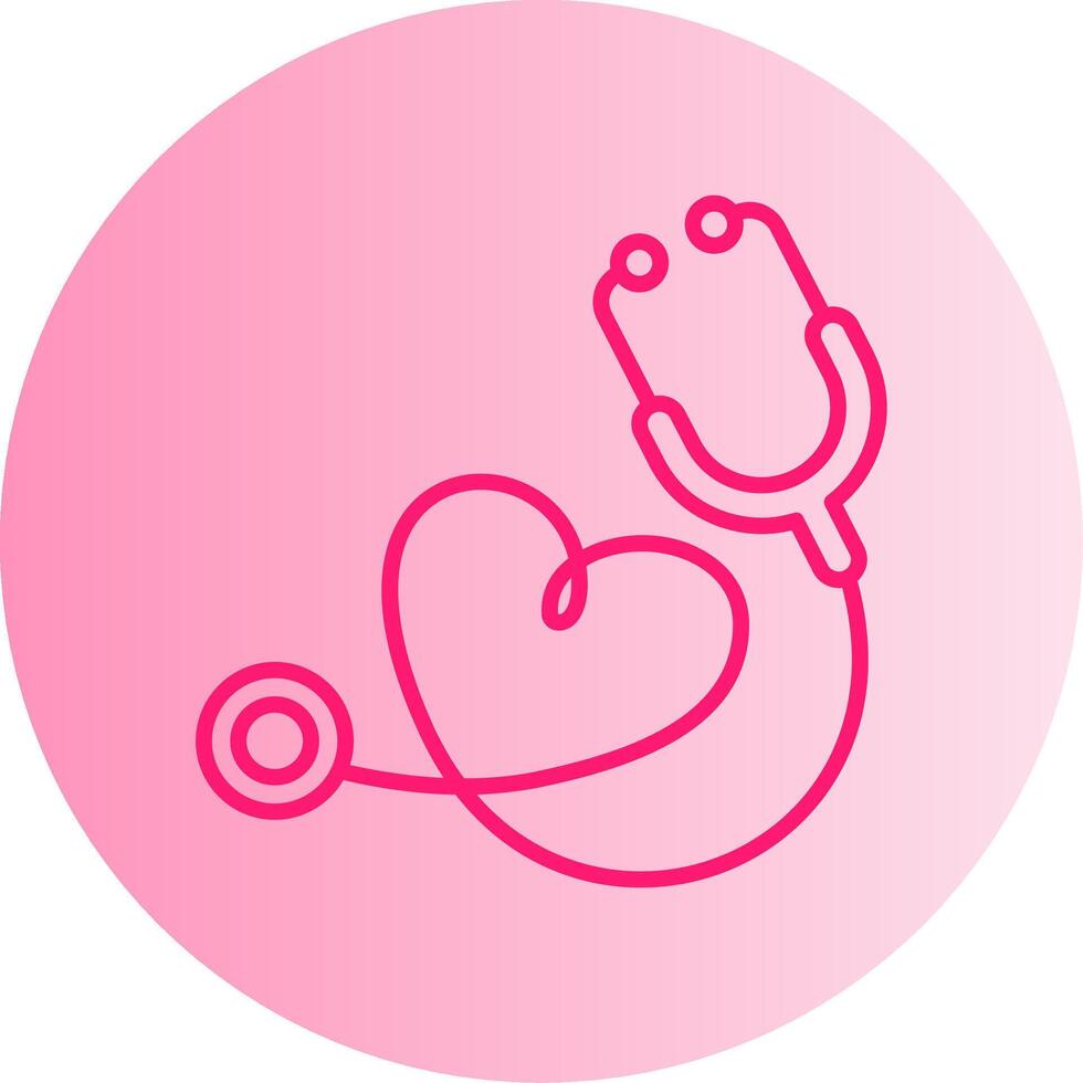Stethoscope Gradient Circle Icon vector