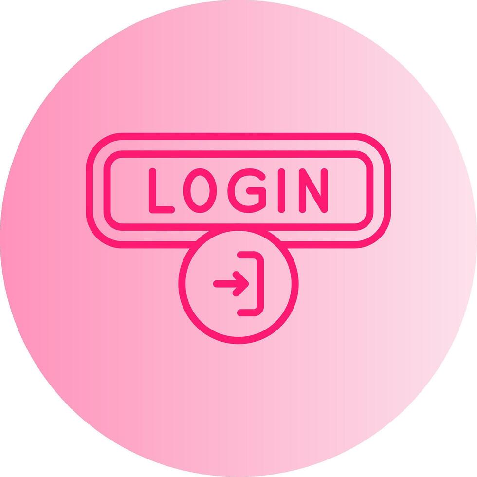 Login Gradient Circle Icon vector