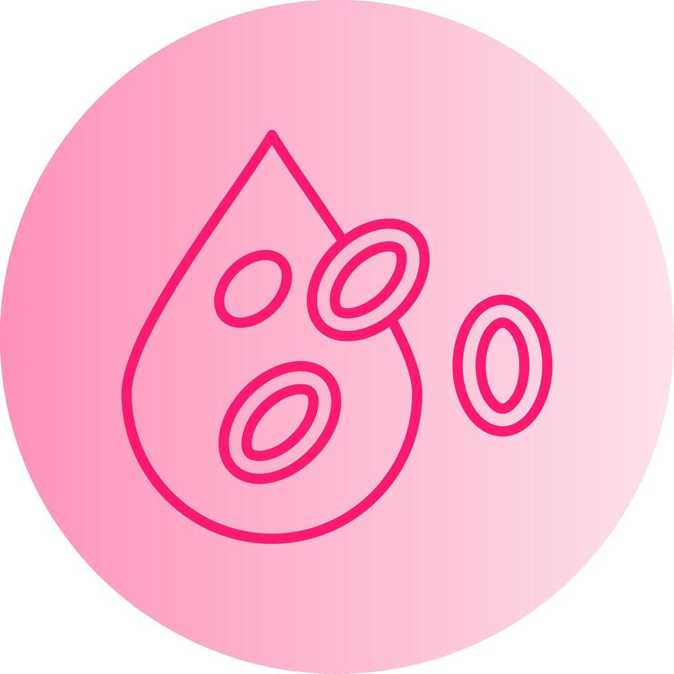 Platelet Gradient Circle Icon vector