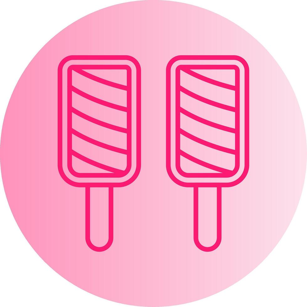 Popsicle Gradient Circle Icon vector