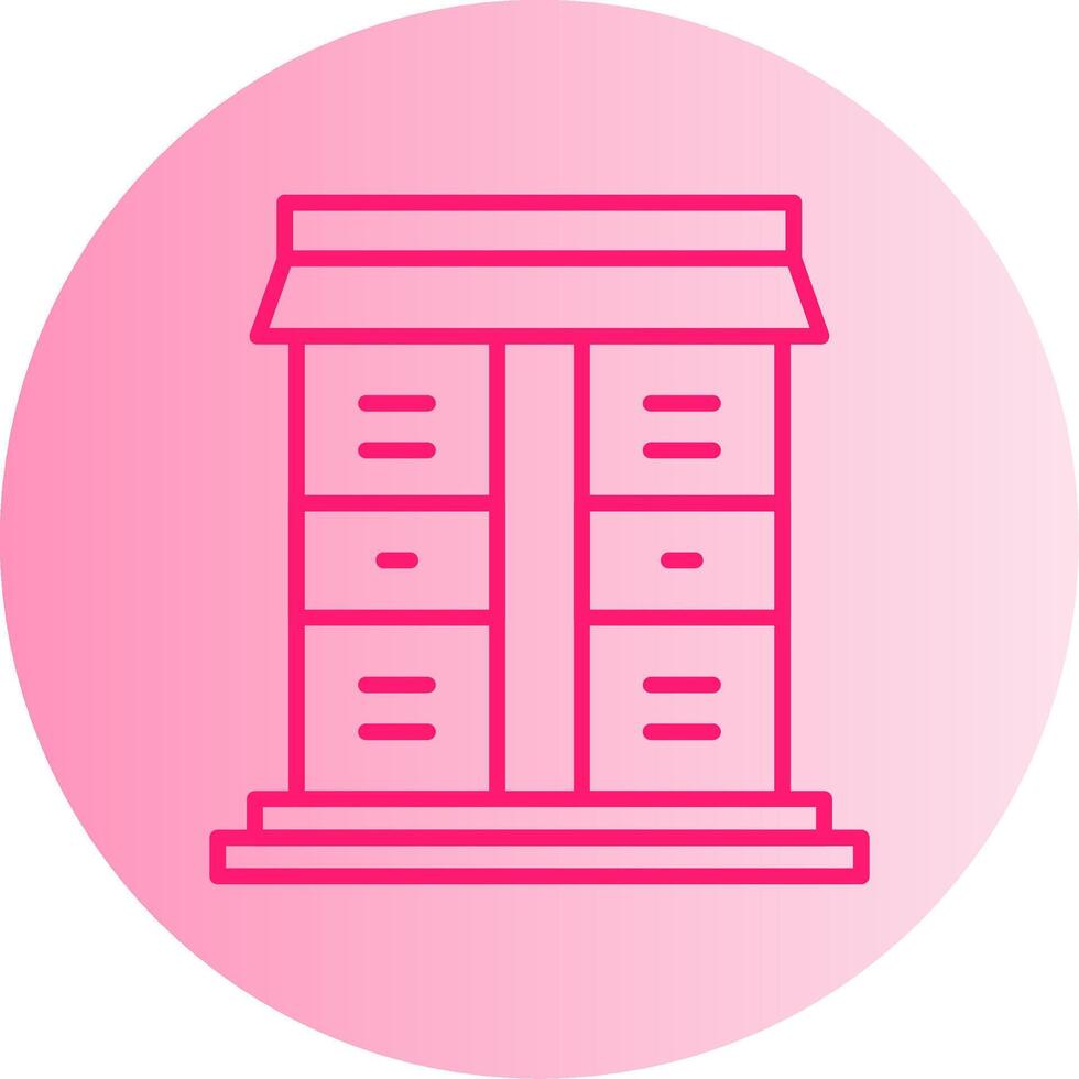 Lockers Gradient Circle Icon vector