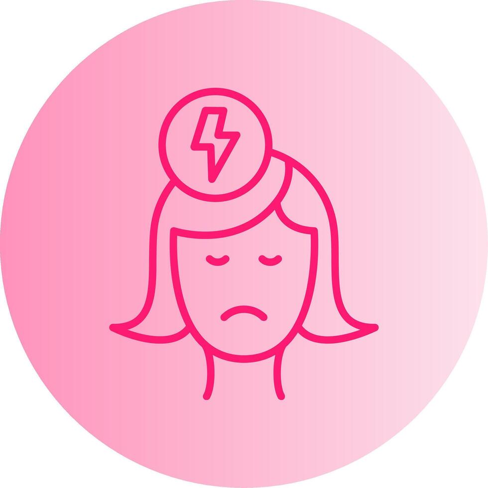 Anxiety Gradient Circle Icon vector