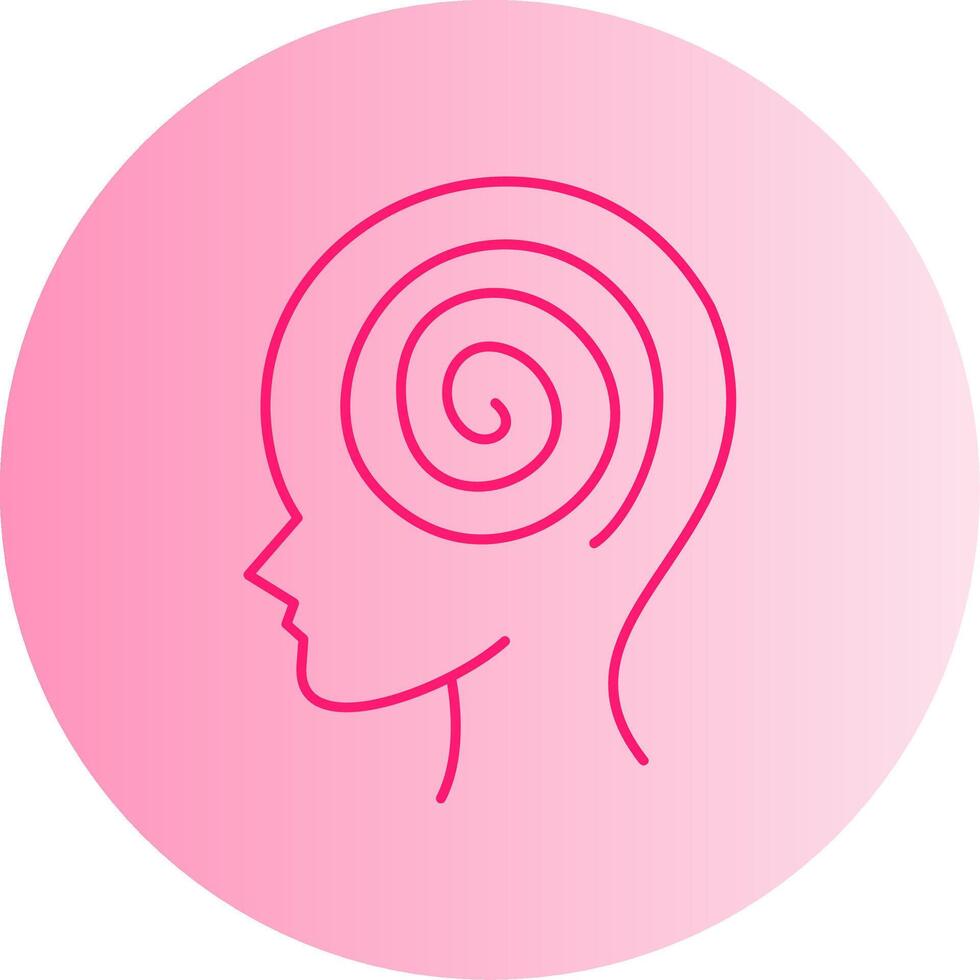 Hallucination Gradient Circle Icon vector