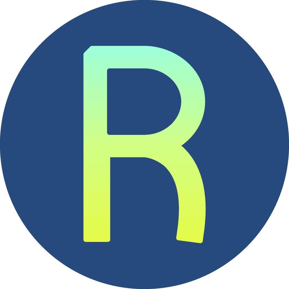 Capital R Icon vector