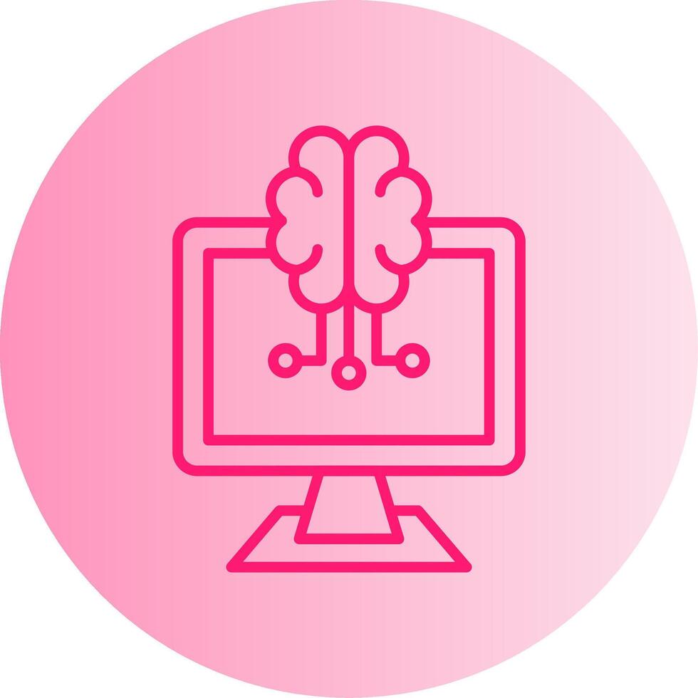 Artificial Intelligence Gradient Circle Icon 47474404 Vector Art at ...