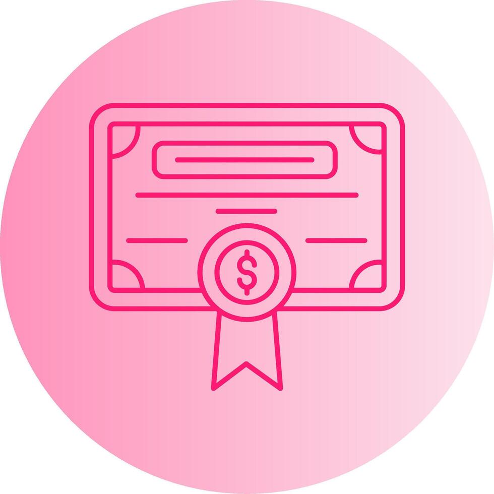 License Gradient Circle Icon vector