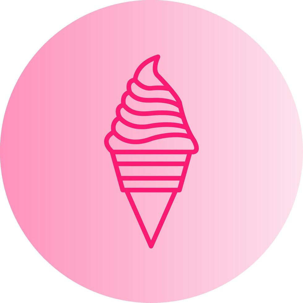 Ice Cream Gradient Circle Icon vector