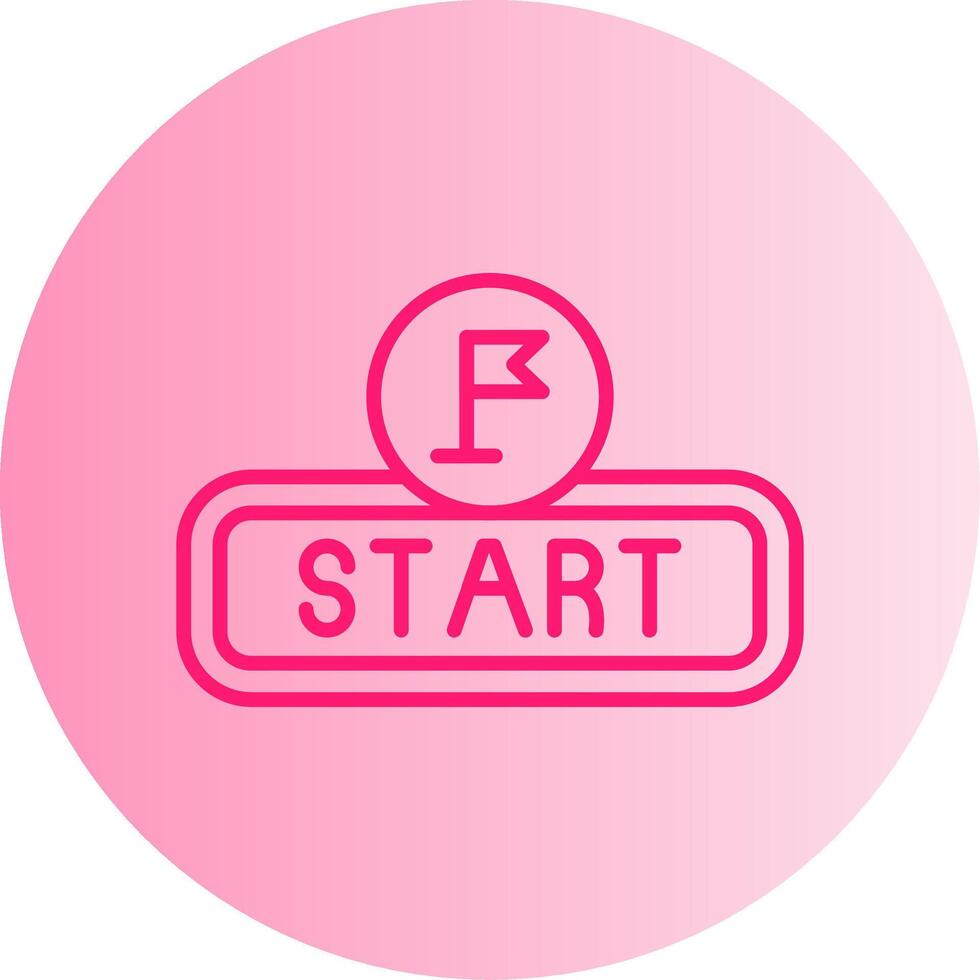 Start Gradient Circle Icon vector