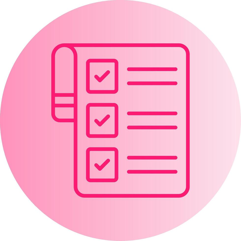 Checklist Gradient Circle Icon vector