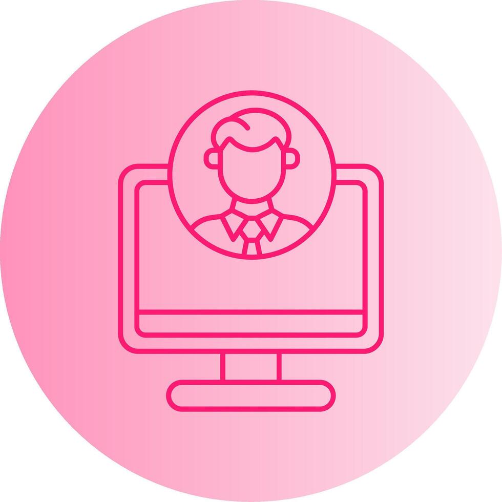 Freelancer Profile Gradient Circle Icon vector