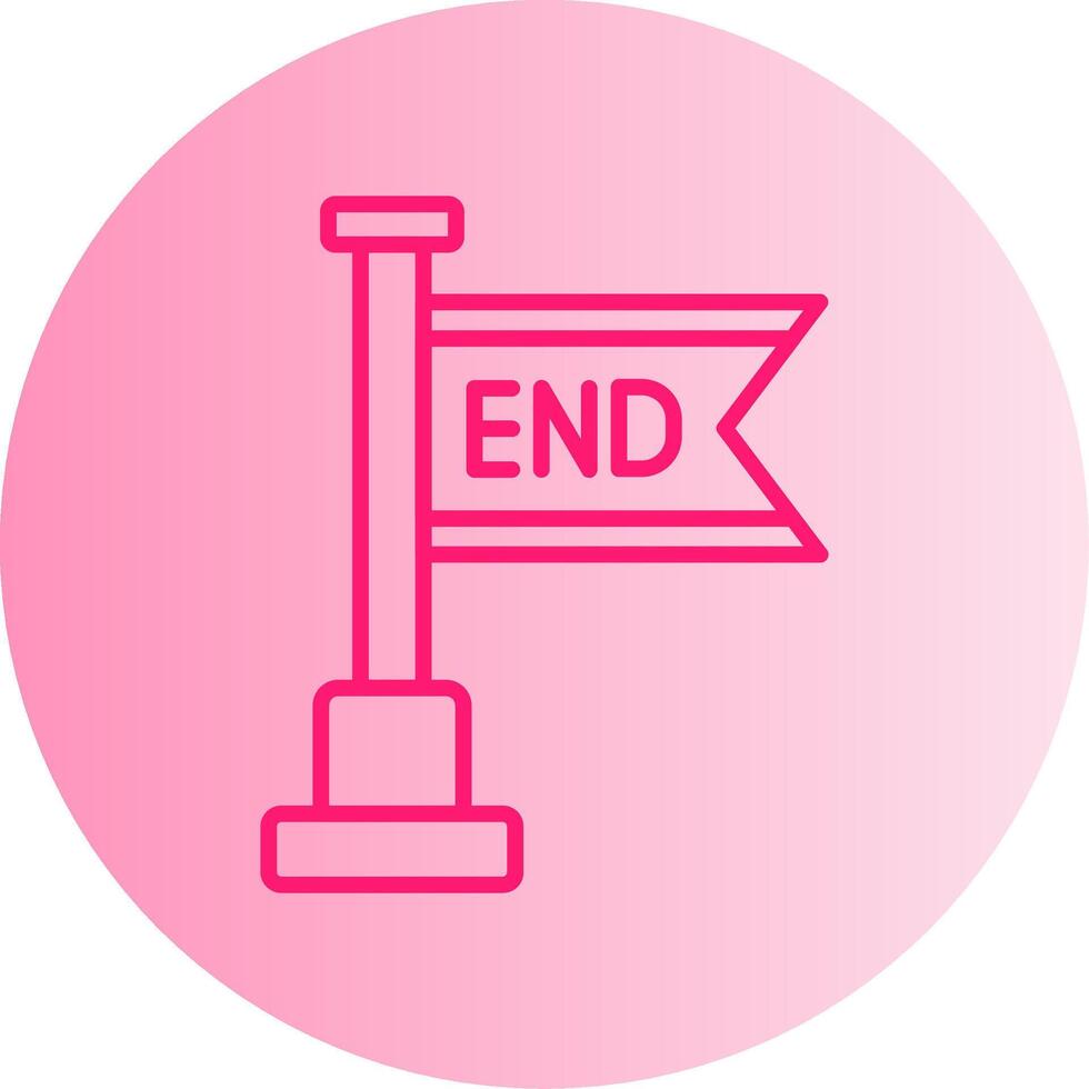 End Gradient Circle Icon vector