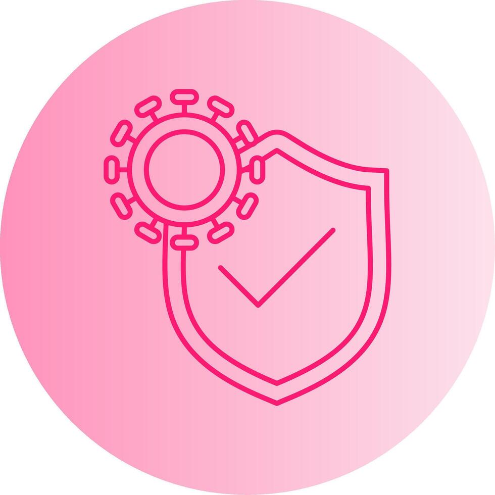 Immune System Gradient Circle Icon vector