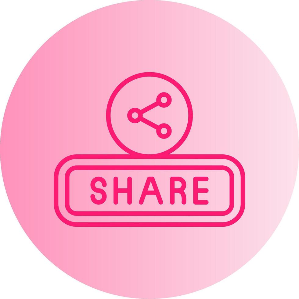 Share Gradient Circle Icon vector
