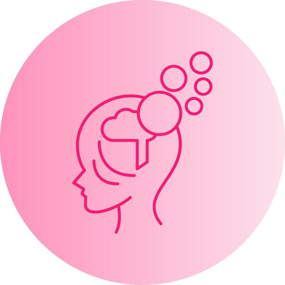 Amnesia Gradient Circle Icon vector